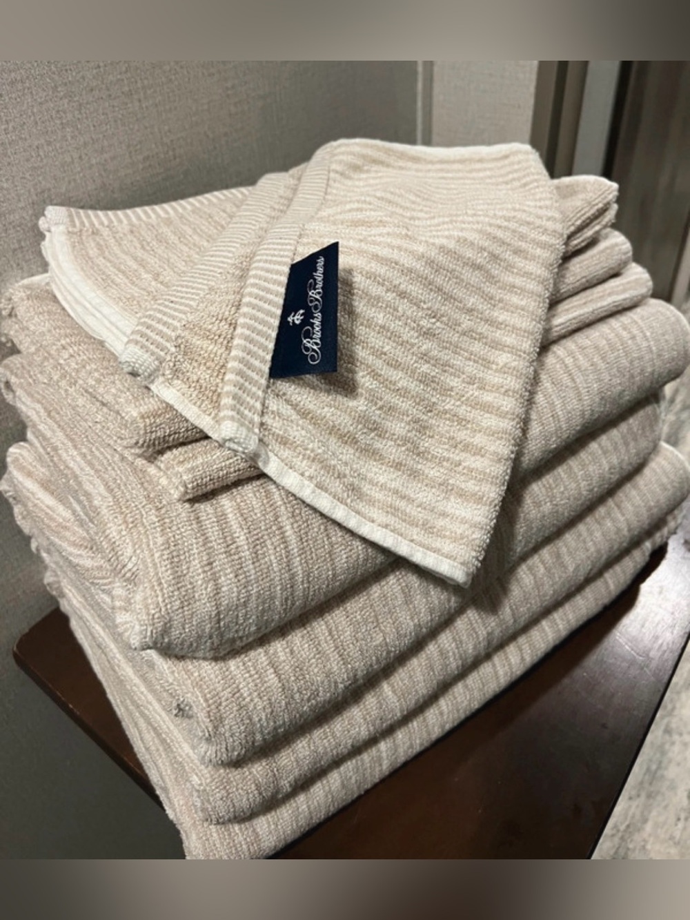 10 piece Brooks Brothers premium Turkish 100% cotton towel set